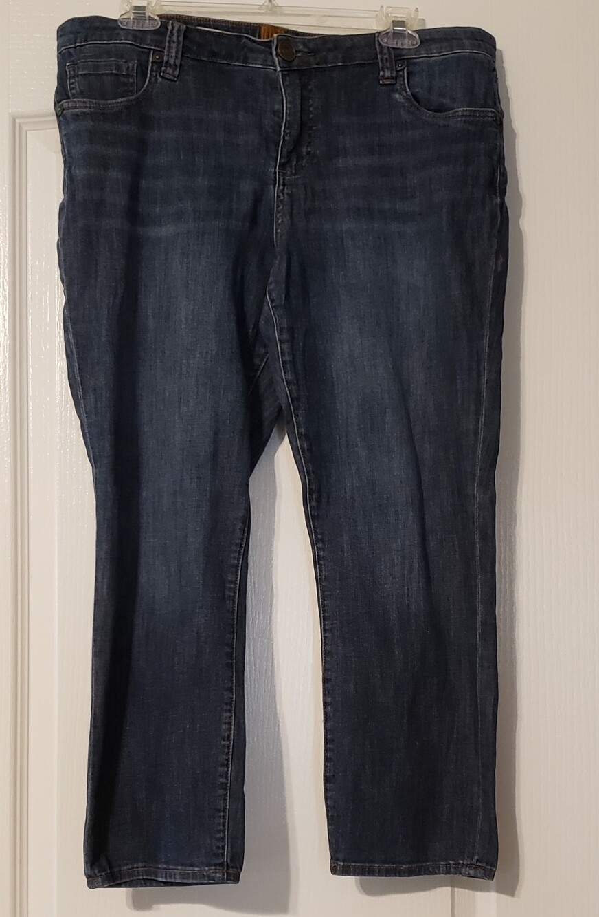 Kut from the Kloth Bardot Crop BF Dark Blue Women’s Jeans - Classic Size 12